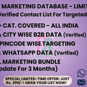 Ultimate All-India Marketing Database (50 Crore+ Verified Contacts) – 139+ Categories